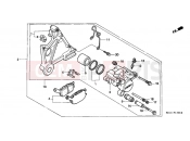 HONDA CB1000FR CB1000 1994 F-13 REAR BRAKE CALIPER