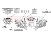 HONDA CB1000R9 CB1000R 2009 F-36 WARNING LABEL (1)