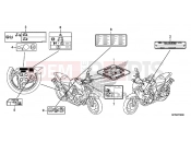 HONDA CB1000RAF CB1000R 2015 F-36 WARNING LABEL