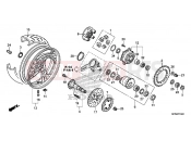 HONDA CB1000RF CB1000R 2015 F-15 REAR WHEEL