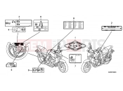 HONDA CB1000RAA CB1000R ABS 2010 F-36-1 WARNING LABEL (2)
