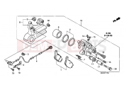 HONDA CB1100AB CB1100 ABS 2011 F-17 REAR BRAKE CALIPER
