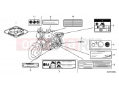 HONDA CB1100AB CB1100 ABS 2011 F-49 WARNING LABEL