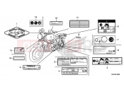 HONDA CB1100AE CB1100 ABS 2014 F-49 WARNING LABEL
