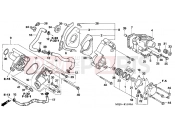 HONDA CB1300A5 CB1300 2005 E-11 LEFT REAR COVER / WATER PUMP