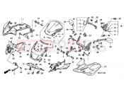 HONDA CB1300SA6 CB1300 Super Bold'or ABS 2006 F-34 FRONT ENGINE COVER / SIDE ENGINE HOUSING / WINDSCREEN