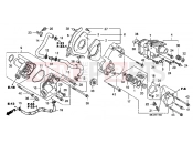 HONDA CB1300A7 CB1300 Super Four ABS 2007 E-11 LEFT REAR COVER / WATER PUMP