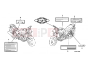 HONDA CB1300AA CB1300 Super Four ABS 2010 F-36 WARNING LABEL (CB1300A)