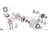 HONDA CB500FAE CB500F ABS 2014 E-16 CRANKSHAFT / PISTON