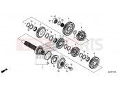 HONDA CB500FAE CB500F ABS 2014 E-17-20 GEARBOX (GEAR SHAFT)