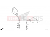 HONDA CB500FAE CB500F ABS 2014 F-3 MIRROR