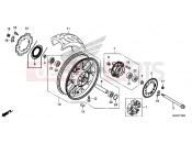 HONDA CB500FAE CB500F ABS 2014 F-19 REAR WHEEL