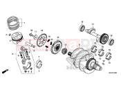 HONDA CB500XAF CB500X 2015 E-16 FŐTENGELY/DUGATTYÚ