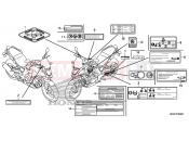 HONDA CB500XD CB500X 2013 F-49 WARNING LABEL