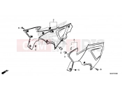 HONDA CB500XE CB500X 2014 F-24 SIDE COVER