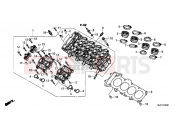 HONDA CB650FE CB650F 2014 E-2 CYLINDER HEAD
