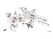 HONDA CB650FE CB650F 2014 F-6 STEERING BAR PIPE / UPPER BRIDGE