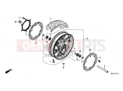 HONDA CB650FE CB650F 2014 F-11 FRONT WHEEL