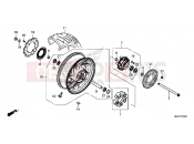 HONDA CB650FE CB650F 2014 F-14 REAR WHEEL