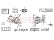 HONDA CBF10007 CBF1000 2007 F-36 WARNING LABEL