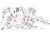 HONDA CBF10009 CBF1000 2009 F-7 STEERING BAR PIPE / UPPER BRIDGE