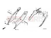 HONDA CBF1000FA CBF1000F 2010 F-23-10 REAR ENGINE COVER