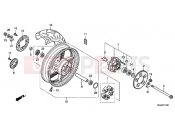 HONDA CBF1000FC CBF1000F 2012 F-19 REAR WHEEL
