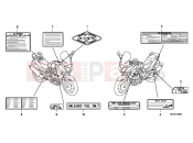 HONDA CBF1000T8 CBF1000T 2008 F-36 WARNING LABEL