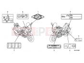 HONDA CBF1000TA CBF1000T 2010 F-36 WARNING LABEL