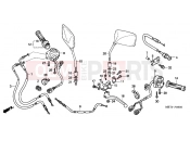 HONDA CBF5004 CBF500 2004 F-3 HANDLE LEVER / SWITCH / CABLE