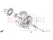 HONDA CBF5004 CBF500 2004 F-11 FRONT WHEEL