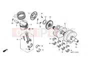 HONDA CBF500A4 CBF500 2004 E-14 CRANKSHAFT / PISTON