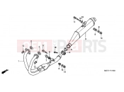 HONDA CBF500A4 CBF500 2004 F-19 EXHAUST DRUM
