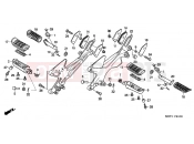 HONDA CBF500A4 CBF500 2004 F-21 LÁBTARTÓ