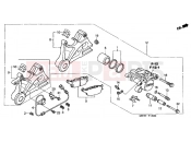 HONDA CBF500A6 CBF500A 2006 F-13 REAR BRAKE CALIPER