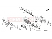 HONDA CBF600N9 CBF600 2009 E-16 TRANSMISSION DRUM