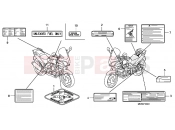 HONDA CBF600N9 CBF600 2009 F-35 WARNING LABEL