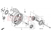 HONDA CBF600S9 CBF600 2009 F-14 REAR WHEEL