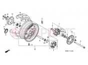 HONDA CBF600N4 CBF600N 2004 F-14 REAR WHEEL