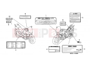 HONDA CBF600N4 CBF600N 2004 F-34 WARNING LABEL