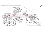 HONDA CBF600N5 CBF600N 2005 F-13 REAR BRAKE CALIPER