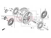 HONDA CBF600N6 CBF600N 2006 F-11 FRONT WHEEL