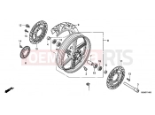 HONDA CBF600NA CBF600N 2010 F-14 FRONT WHEEL