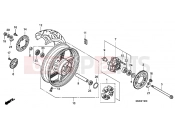 HONDA CBF600NA CBF600N 2010 F-19 REAR WHEEL
