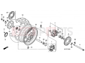 HONDA CBF600NA8 CBF600N ABS 2008 F-14 REAR WHEEL