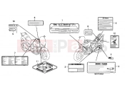 HONDA CBF600S6 CBF600S 2006 F-34 WARNING LABEL