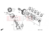 HONDA CBF600SA5 CBF600S ABS 2005 E-14 CRANKSHAFT / PISTON