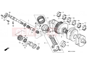 HONDA CBR1000FN CBR1000F 1992 E-15 CRANKSHAFT / PISTON
