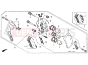 HONDA CBR1000FT CBR1000F 1996 F-10-1 FRONT BRAKE CALIPER (2)