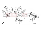 HONDA CBR1000RRB CBR1000RR Fireblade 2011 F-34-1 UPPER ENGINE HOUSING (2)